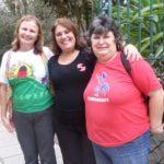 Evento Recicla Leitores no Solar do Jambeiro (Niterói) - Aline Lucas entre Tia Dulce e Cássia Oliveira